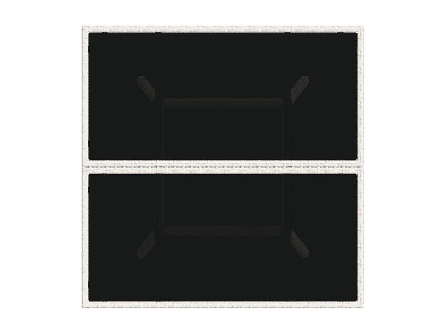 Leila Hope  Tuintafel met glazen blad 80x80x75 cm poly rattan wit