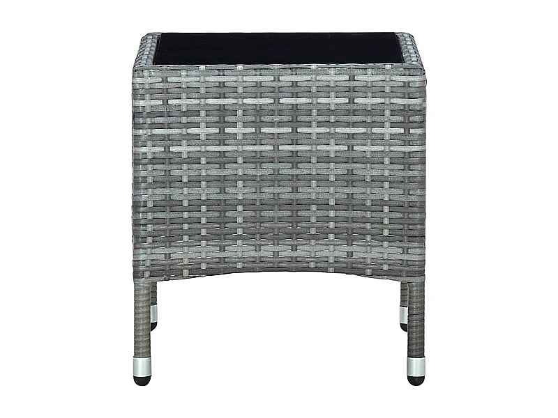 Emilie-Jean  Tuintafel 40x40x45 cm poly rattan grijs