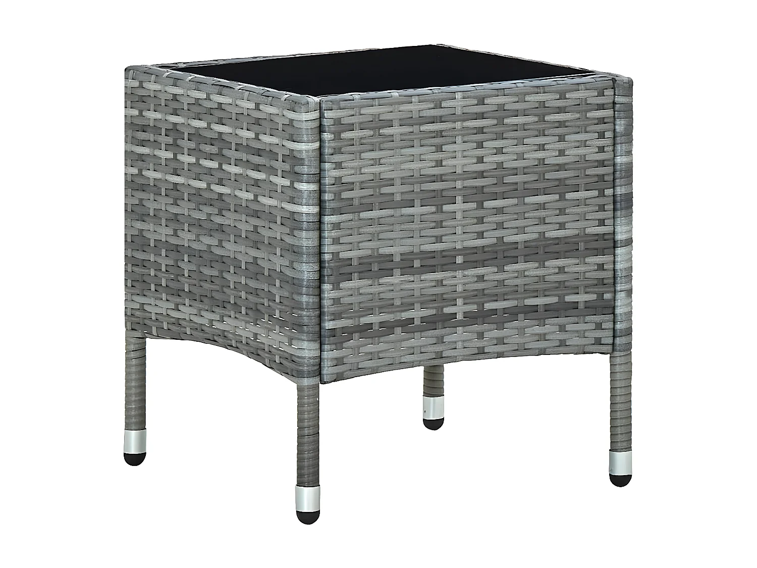 Emilie-Jean  Tuintafel 40x40x45 cm poly rattan grijs