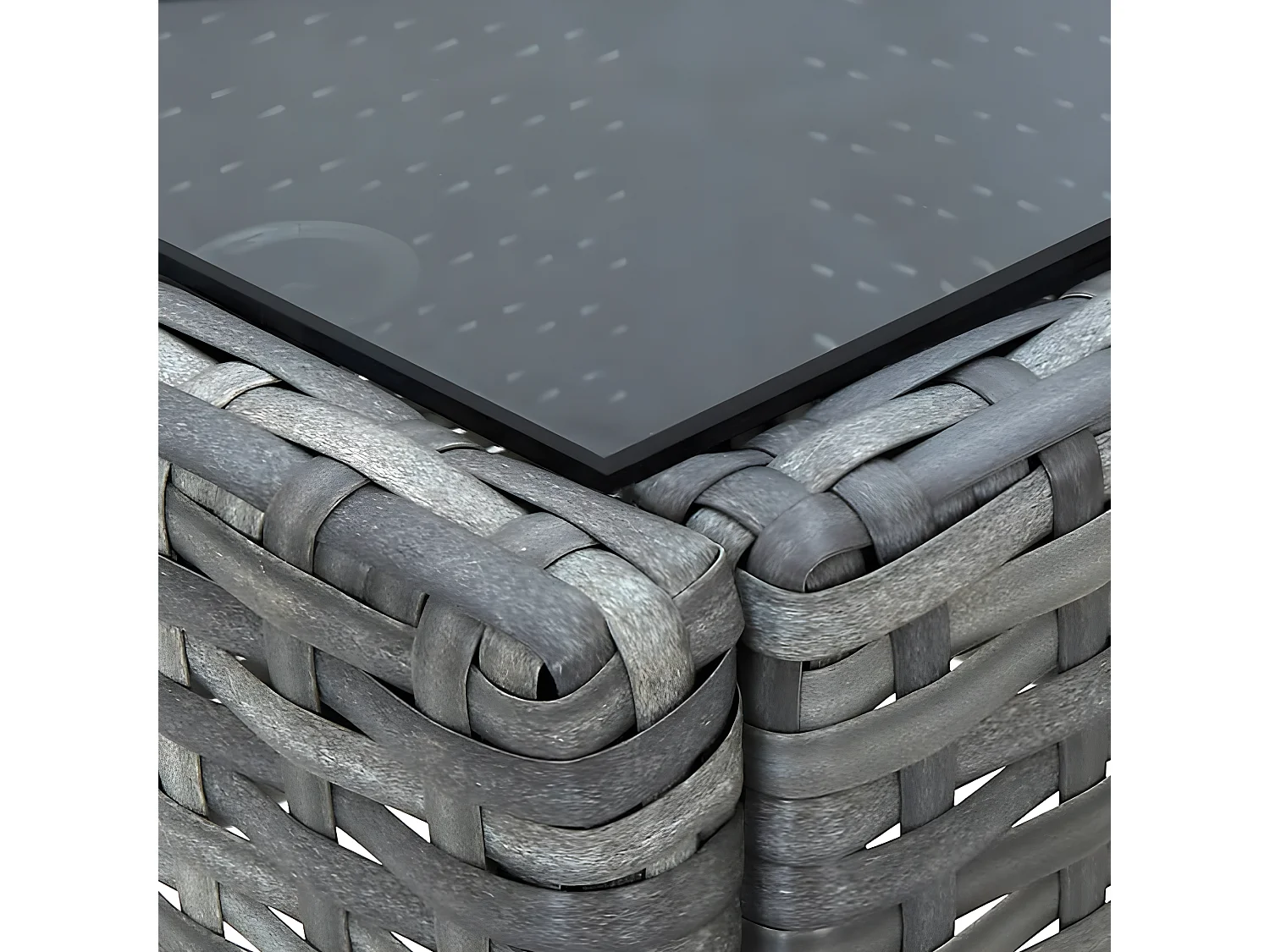 Emilie-Jean  Tuintafel 40x40x45 cm poly rattan grijs