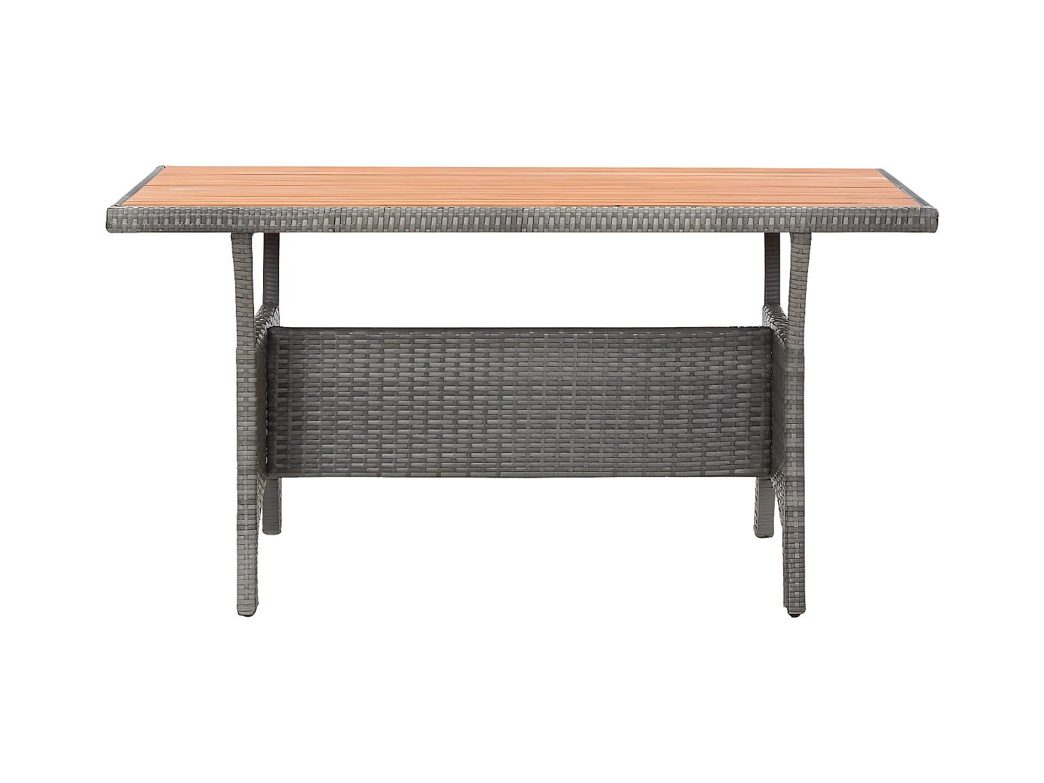 Lucien-Hubert-Paul  Table de jardin Gris 120x70x66 cm Bois d'acacia massif