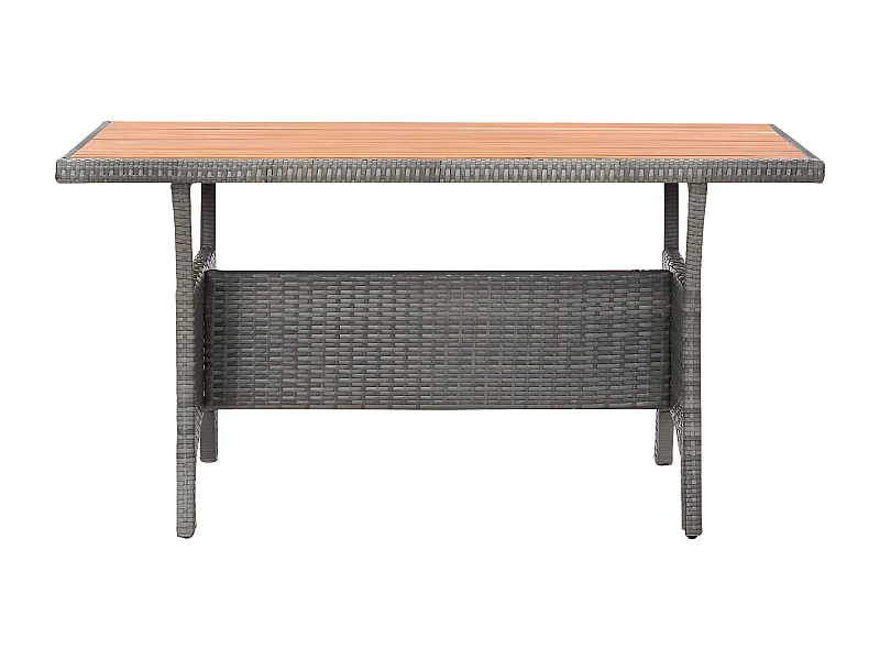 Lucien-Hubert-Paul  Table de jardin Gris 120x70x66 cm Bois d'acacia massif
