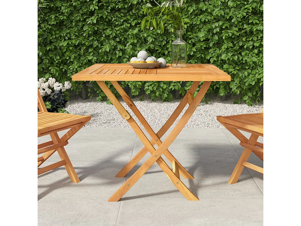 Venosa  Gartentisch Klappbar 85x85x76 cm Teak Massivholz