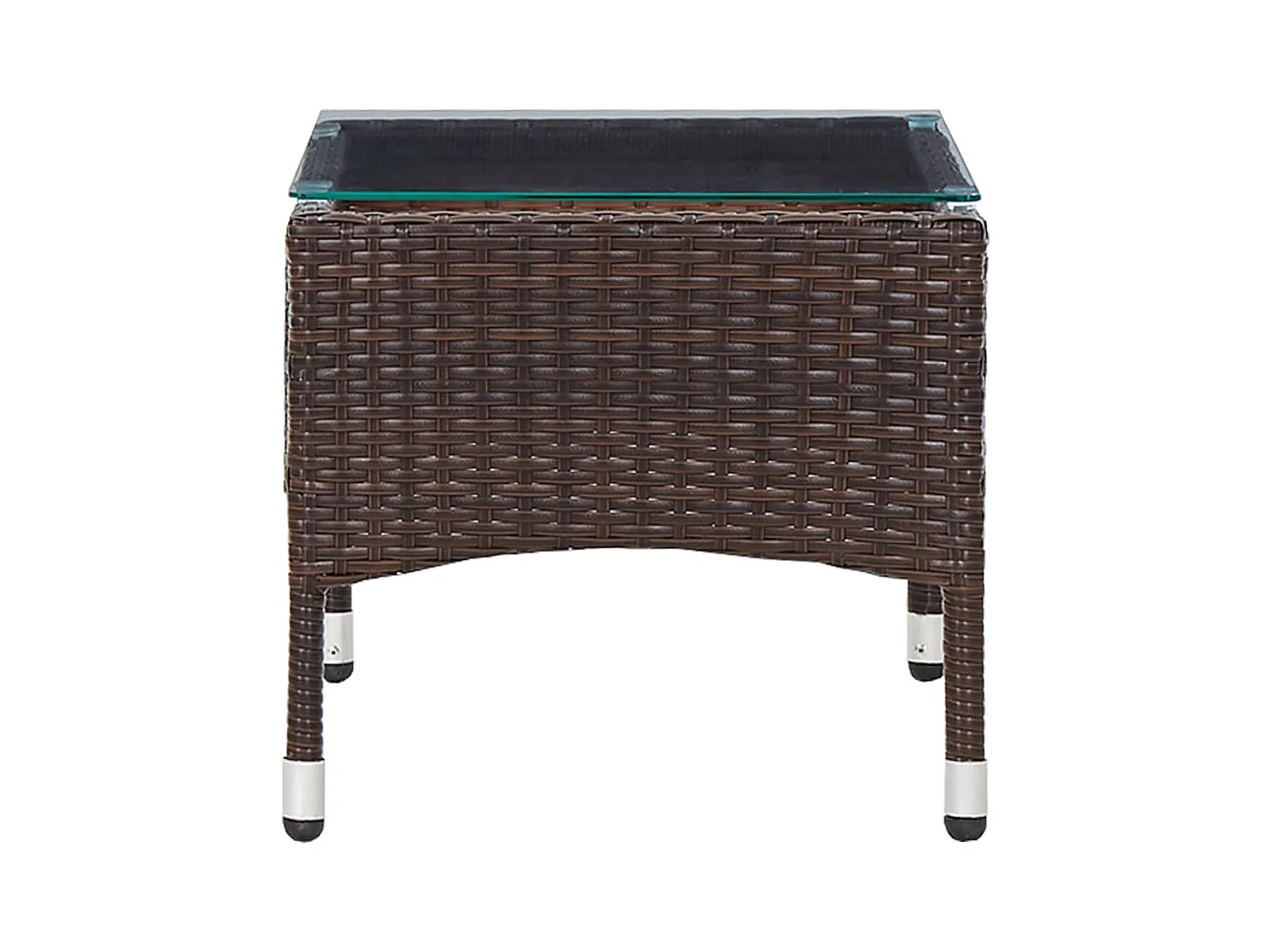 Paul-Armand-Luc  Table basse Marron 60x40x36 cm Résine tressée