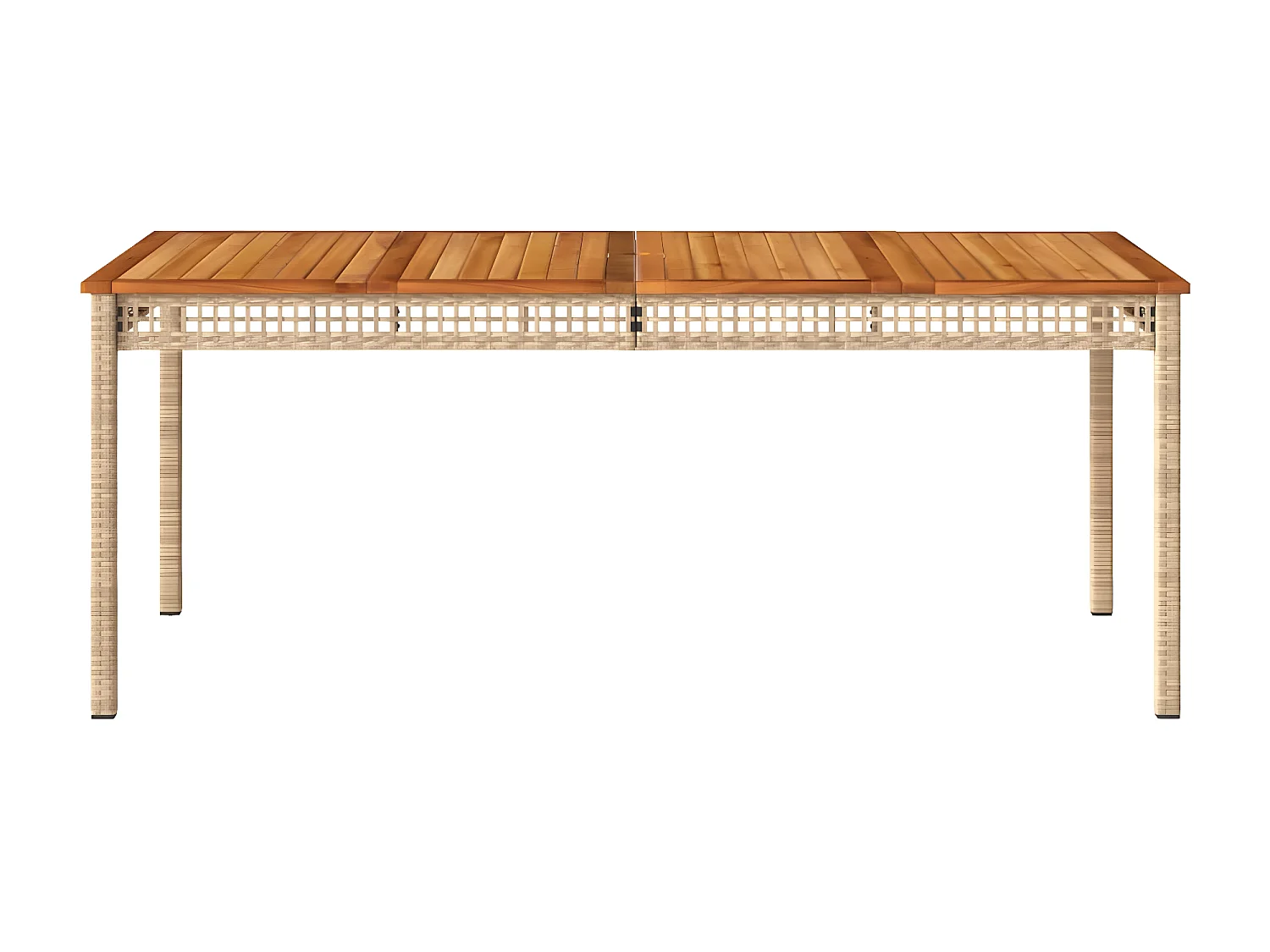 Centreville  Tuintafel 180x90x75 cm poly rattan en acaciahout beige