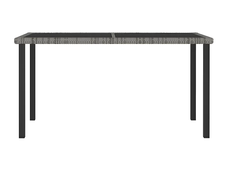 Natalie Hope  Tuintafel 140x70x73 cm poly rattan grijs