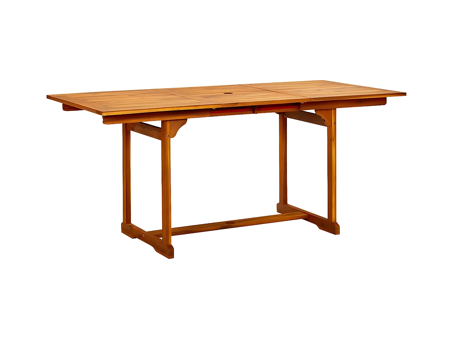 Wyril  Table à dîner de jardin (120-170)x80x75 cm Bois d'acacia massif