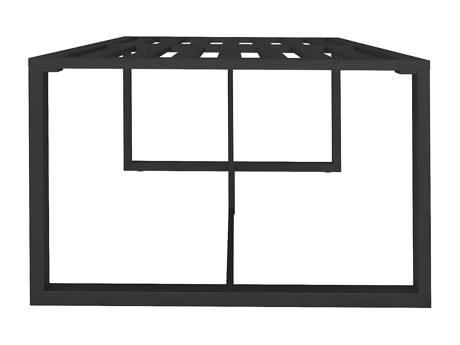 Garden Furniture -  Mesa de comedor de jardín aluminio gris antracita 120x60x66cm