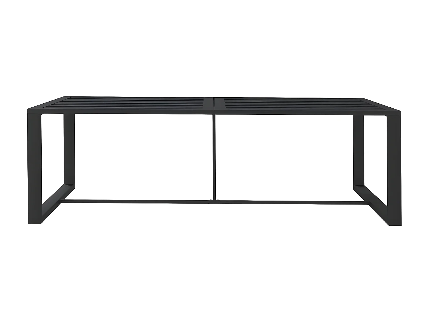 Garden Furniture -  Mesa de comedor de jardín aluminio gris antracita 120x60x66cm