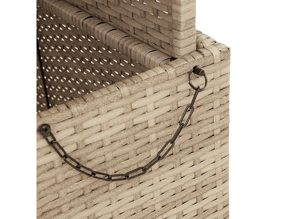 Rucphen  Mesa de jardín madera de acacia y ratán PE beige 110x110x71 cm