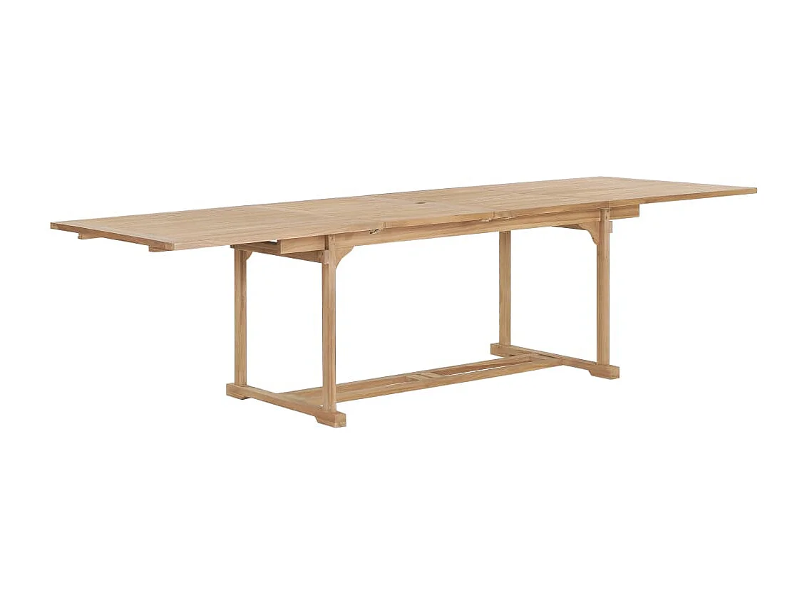 Sylanor  Table extensible de jardin 180-280x100x75 cm Teck solide