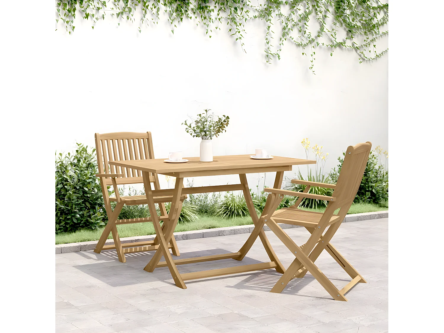 Celronor  Gartentisch Klappbar 120x70x75 cm Massivholz Akazie