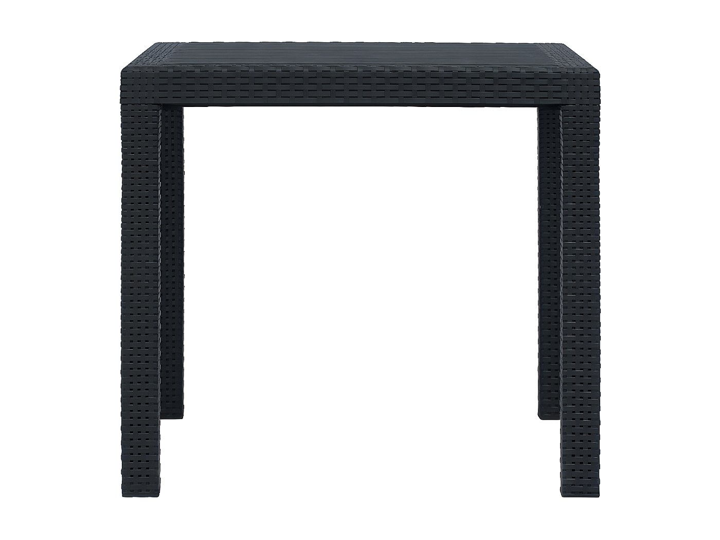 Spetebo Table de jardin en rotin anthracite 79 x 79 x 72 cm40