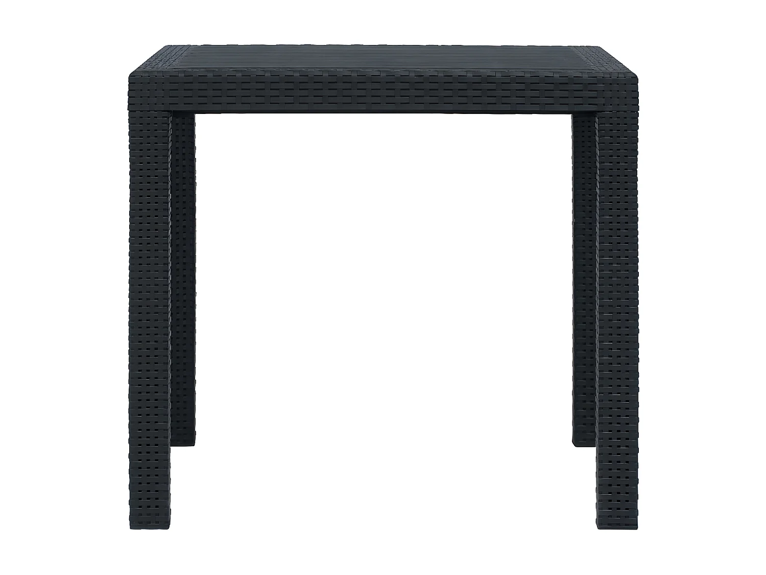 Celandor  Table de jardin Anthracite 79x79x72cm Plastique Aspect de rotin