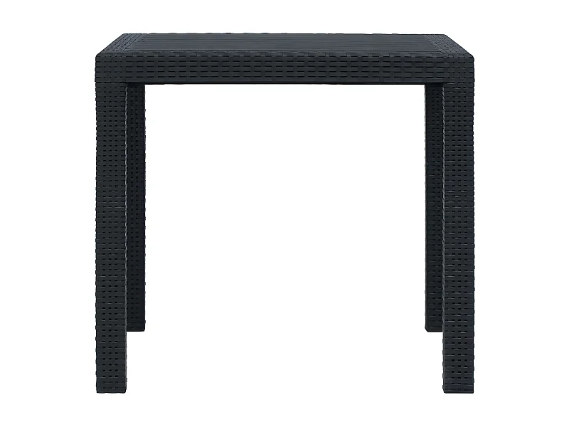 Celandor  Table de jardin Anthracite 79x79x72cm Plastique Aspect de rotin