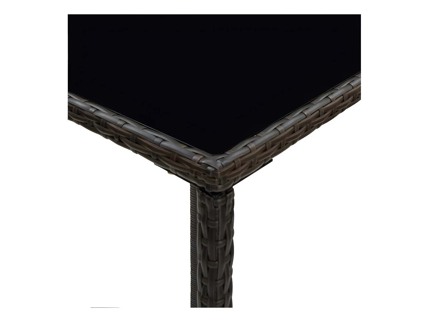 Orren  Tuinbartafel 70x70x110 cm poly rattan en glas bruin