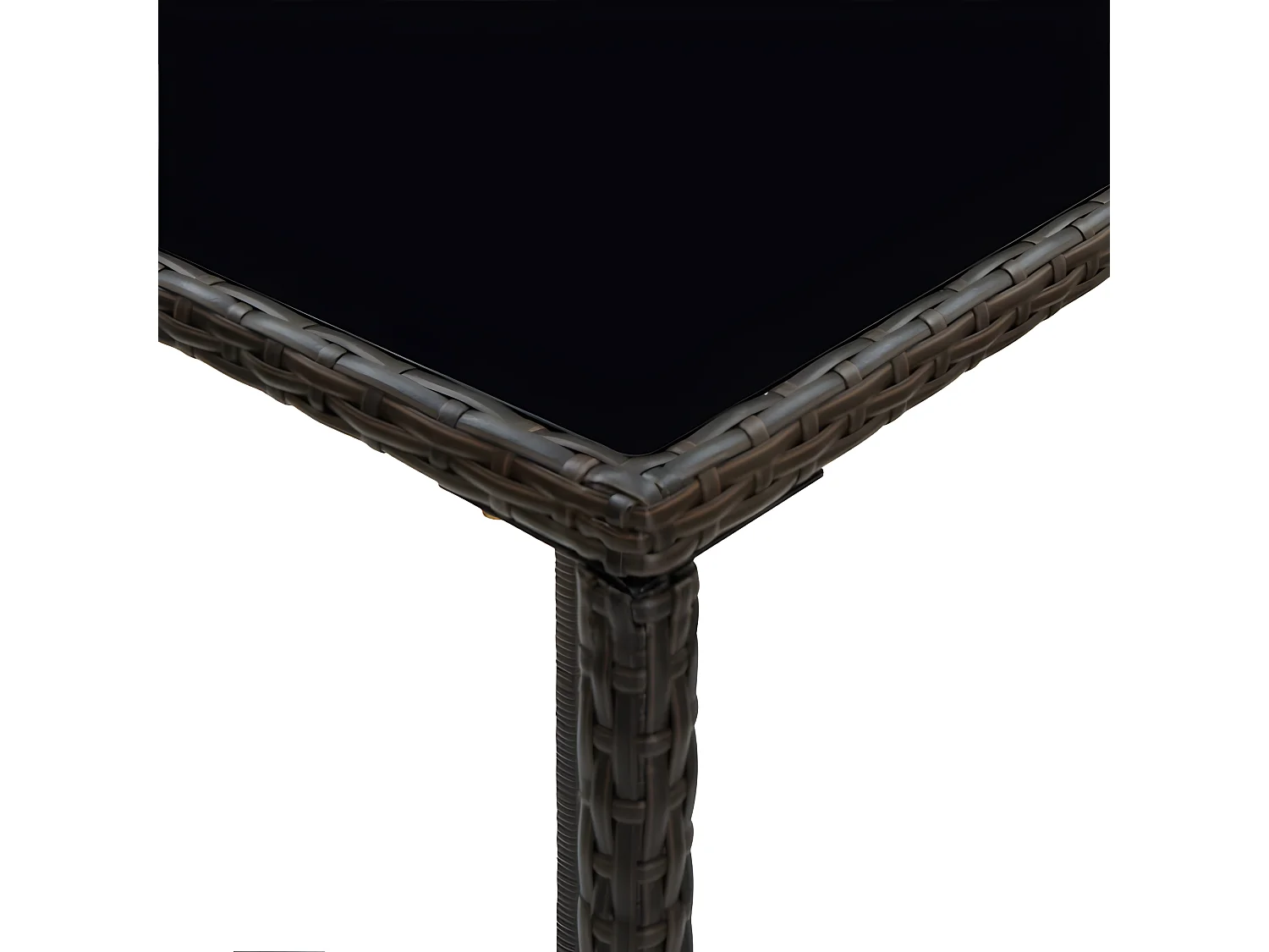 Orren  Table de bar de jardin Marron 70x70x110 cm Résine tressée verre