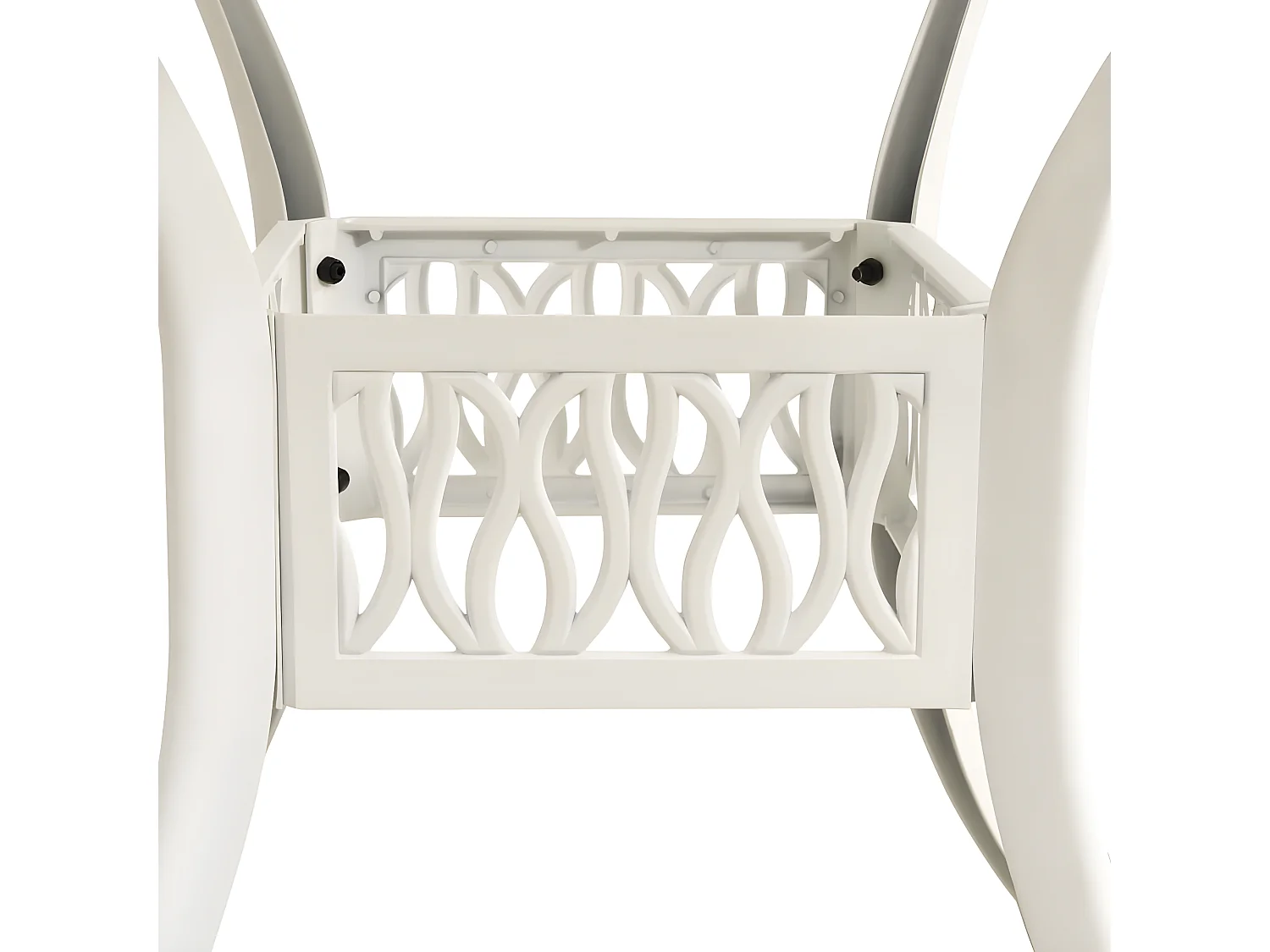 Broadway  Table de jardin Blanc 90x90x73 cm Aluminium coulé