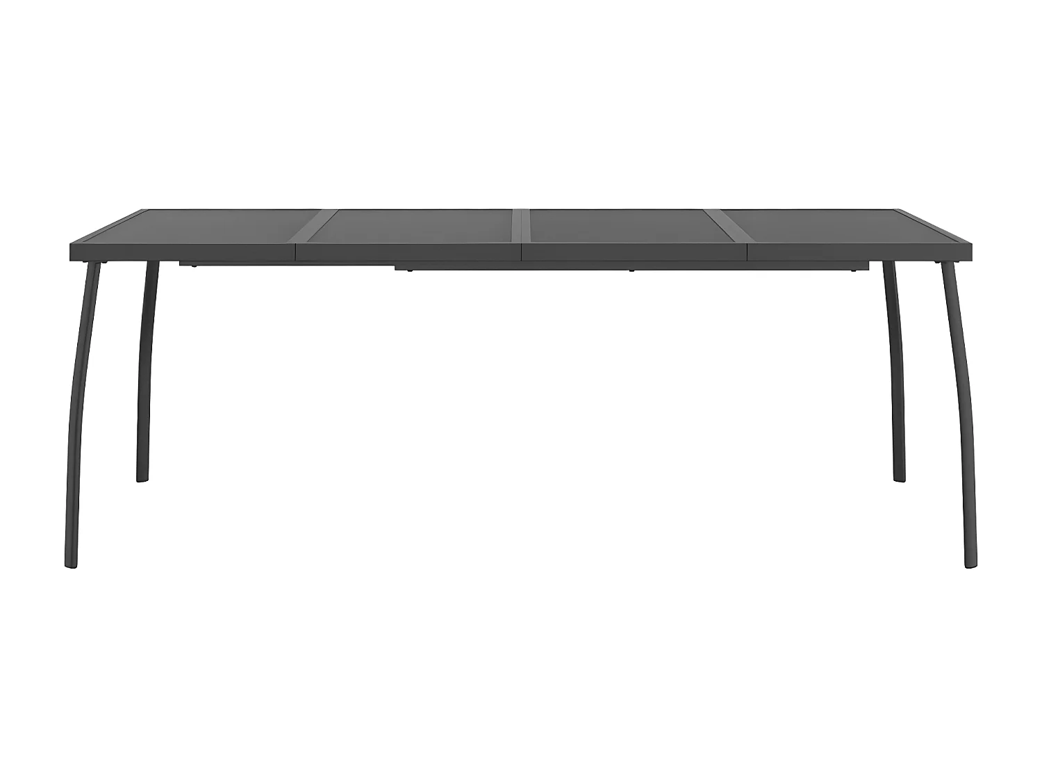 Ikast  Gartentisch Anthrazit 200x100x72 cm Stahlgitter