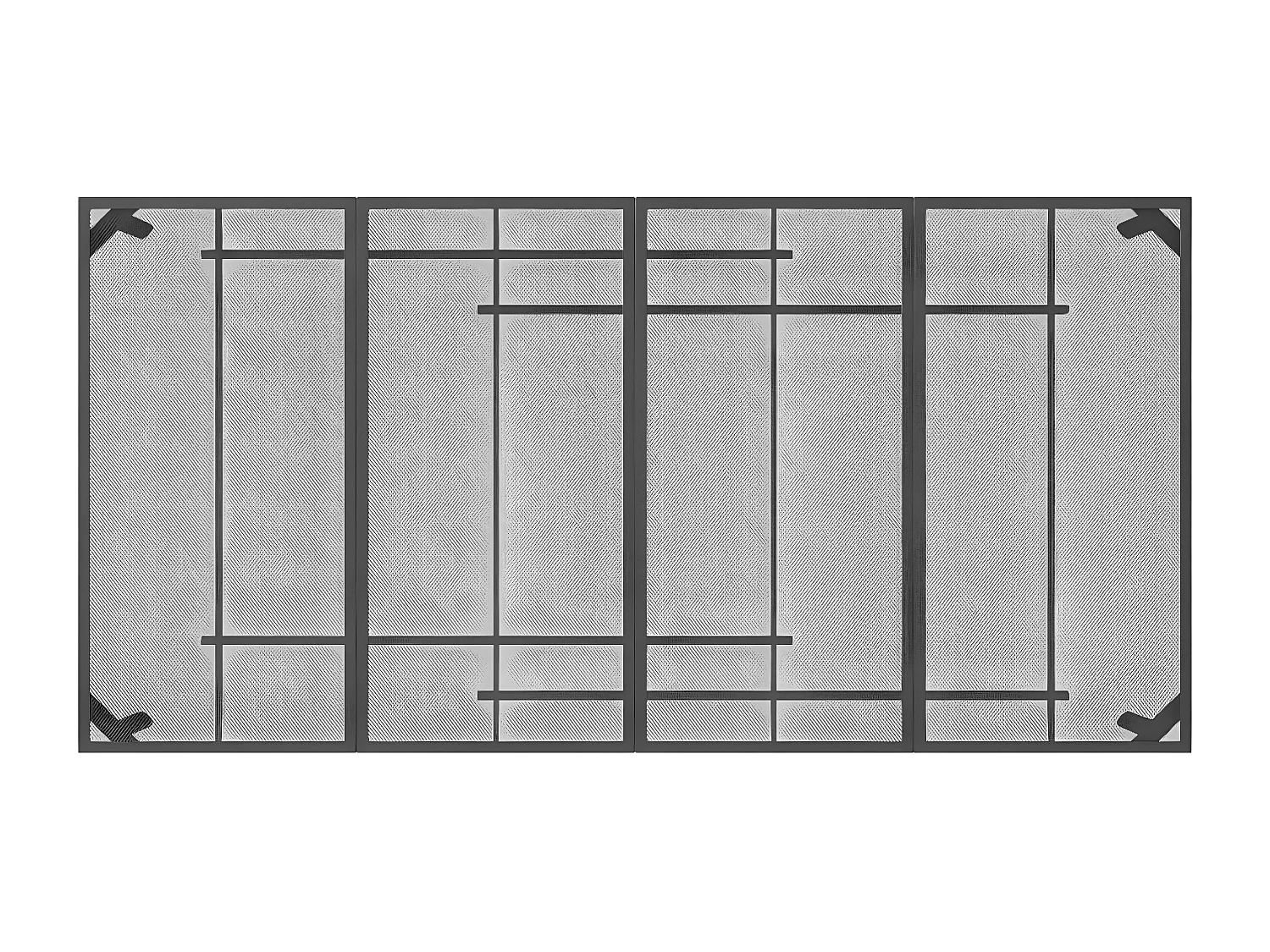 Ikast  Gartentisch Anthrazit 200x100x72 cm Stahlgitter