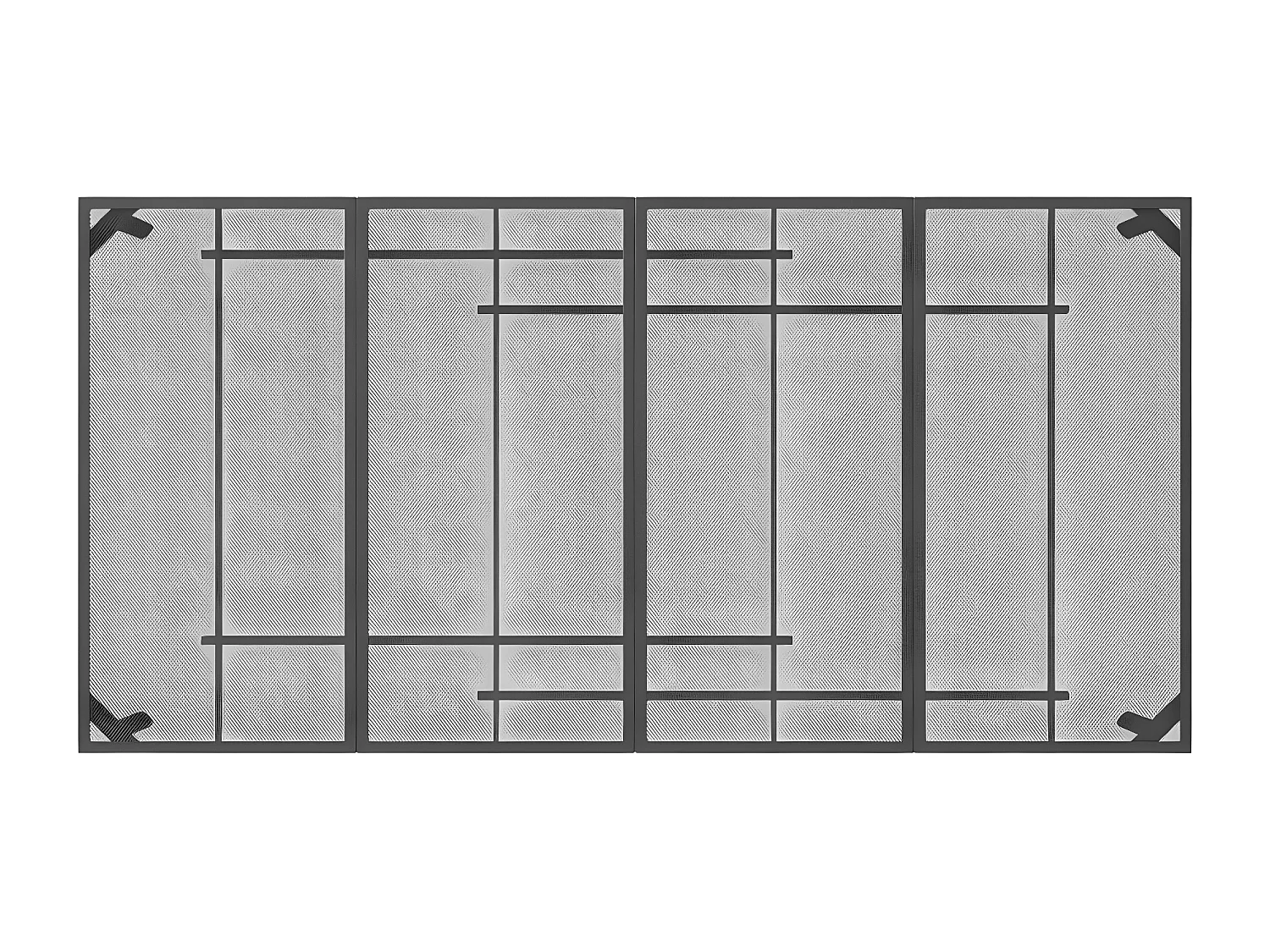 Ikast  Gartentisch Anthrazit 200x100x72 cm Stahlgitter