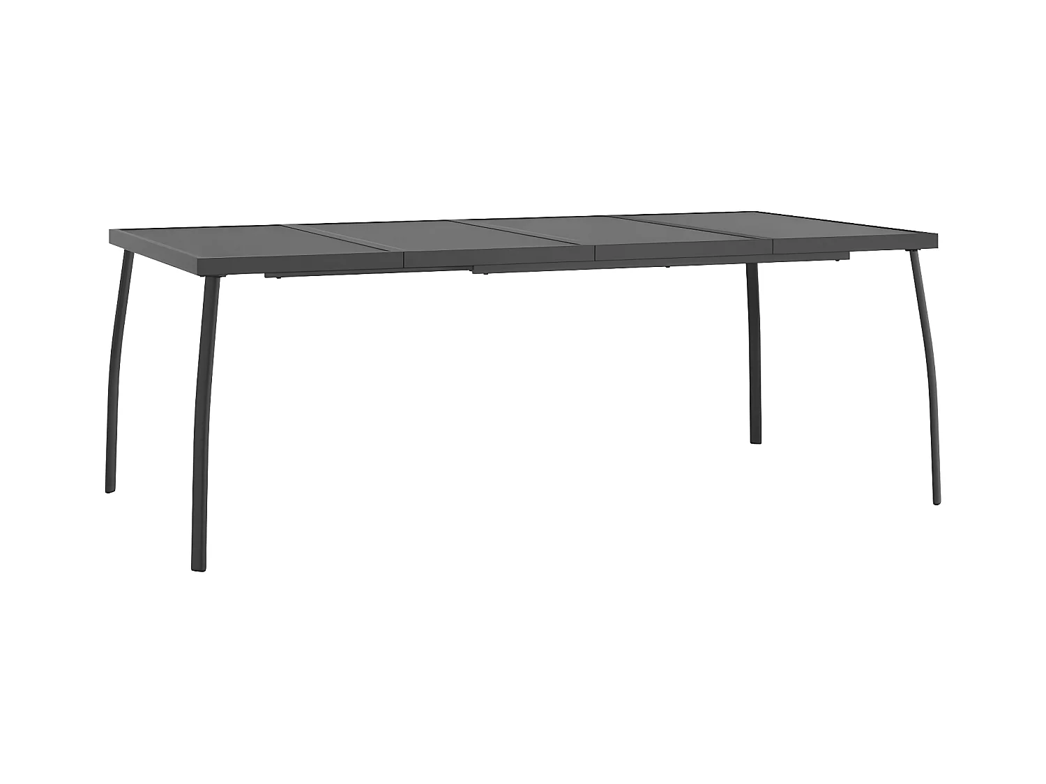 Ikast  Tuintafel 200x100x72 cm staalgaas antracietkleurig