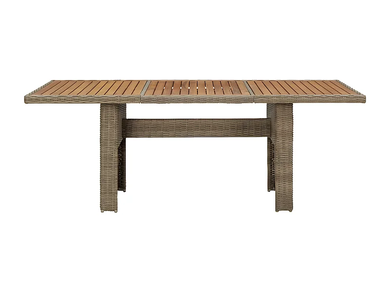 Christina  Tavolo da Giardino Marrone 200x100x74 cm in Polyrattan