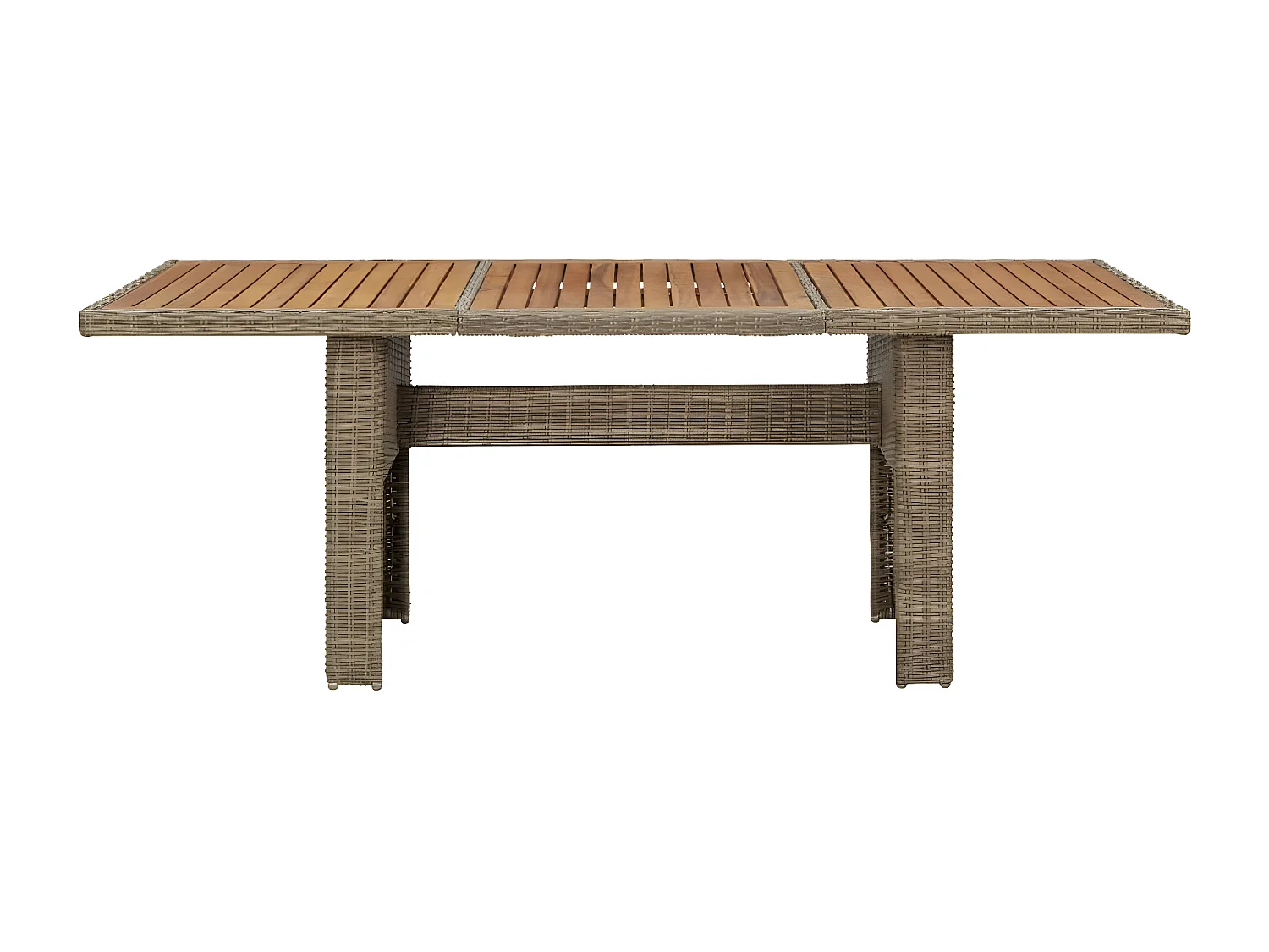 Christina  Tavolo da Giardino Marrone 200x100x74 cm in Polyrattan