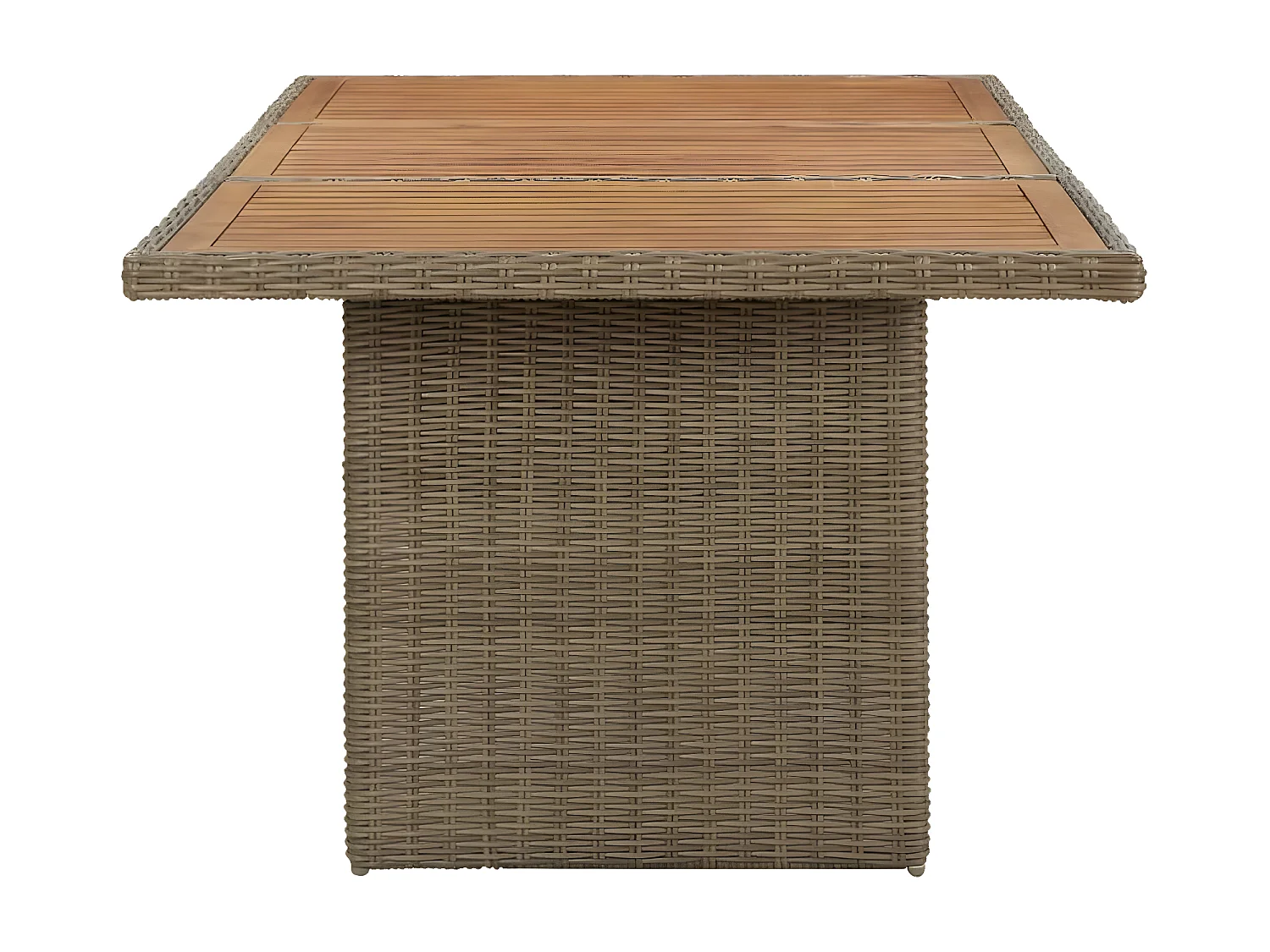 Christina  Tavolo da Giardino Marrone 200x100x74 cm in Polyrattan