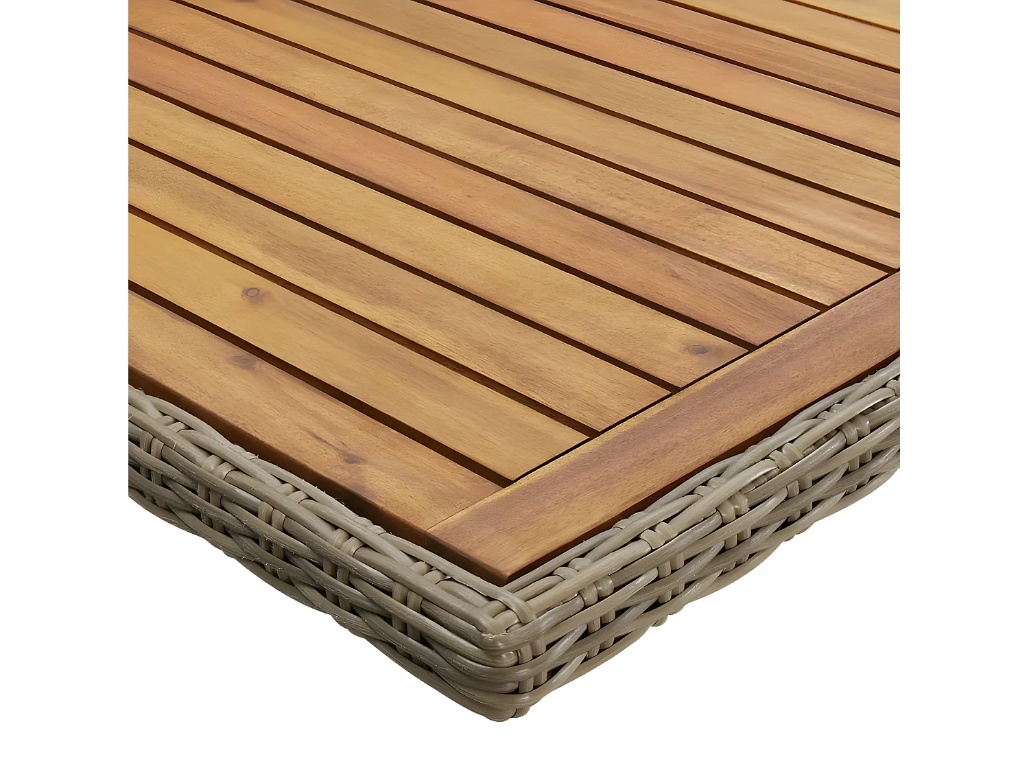 Christina  Tavolo da Giardino Marrone 200x100x74 cm in Polyrattan