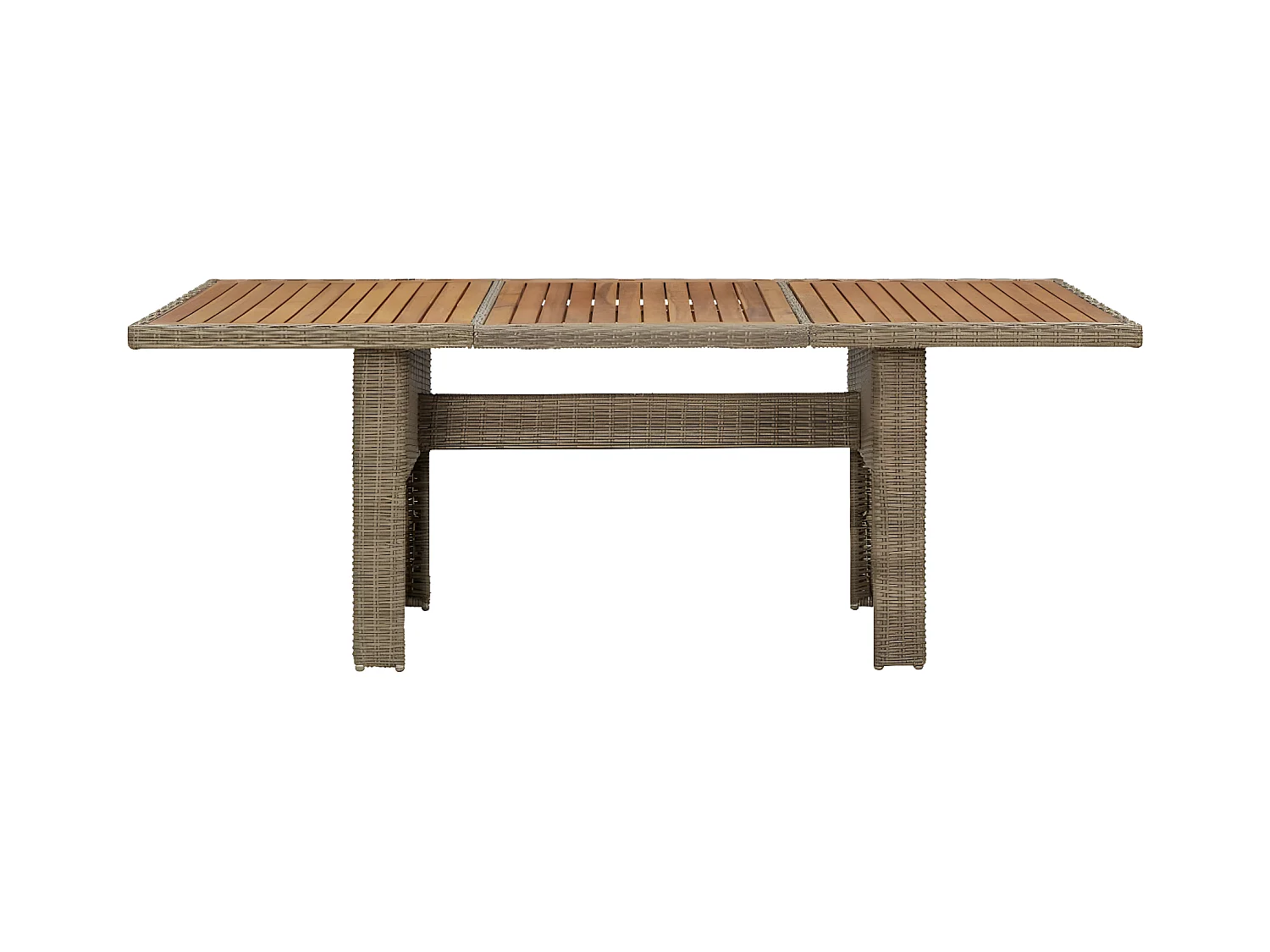 Christina  Tuintafel 200x100x74 cm poly rattan bruin