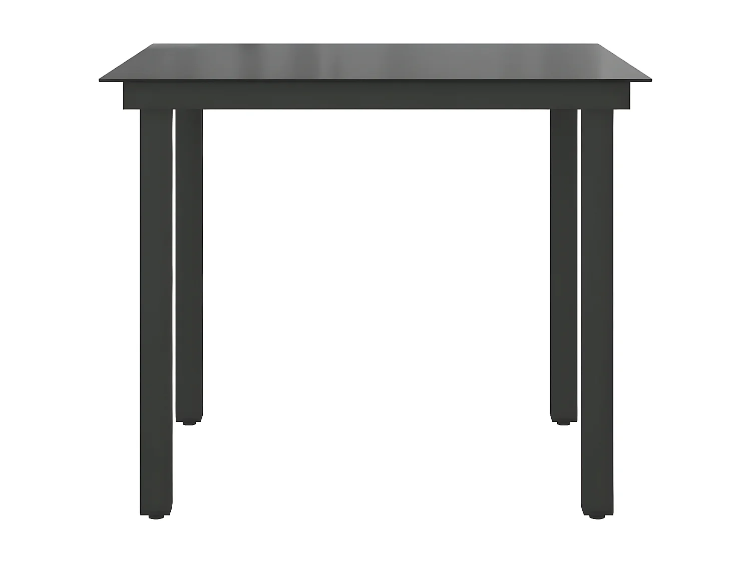 Xendel  Tuintafel 80x80x74 cm aluminium en glas zwart