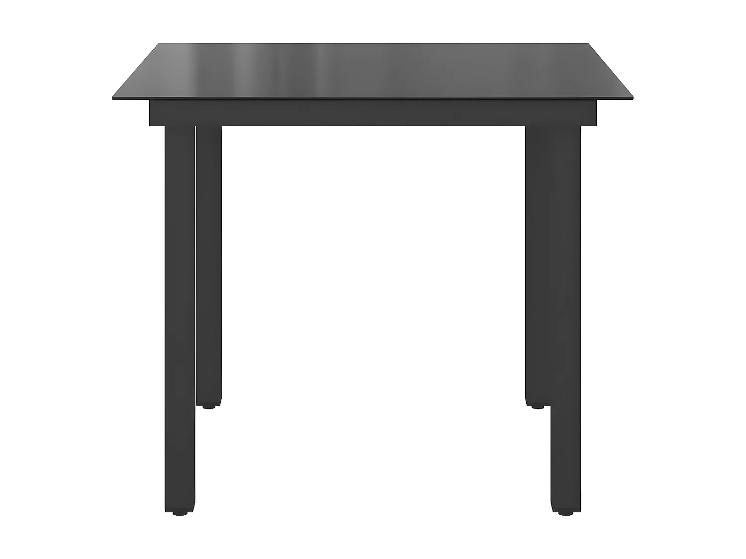 Xendel  Tuintafel 80x80x74 cm aluminium en glas zwart