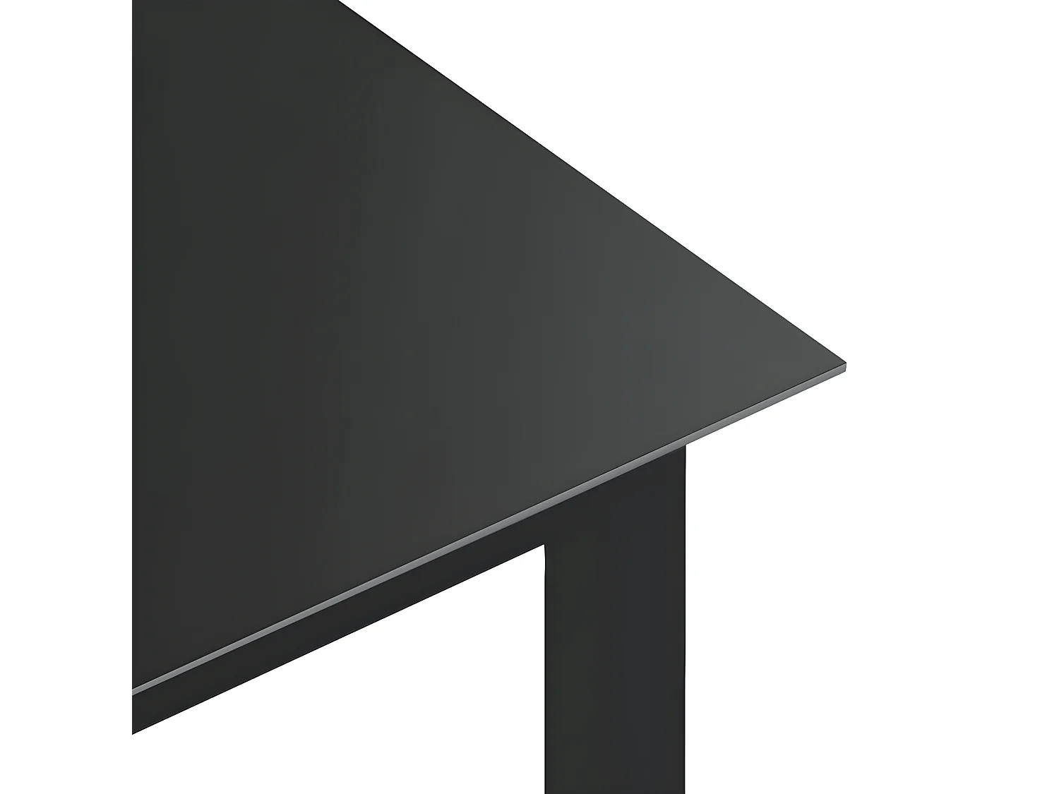 Batesville  Tavolo da Giardino Nero 190x90x74 cm in Alluminio e Vetro