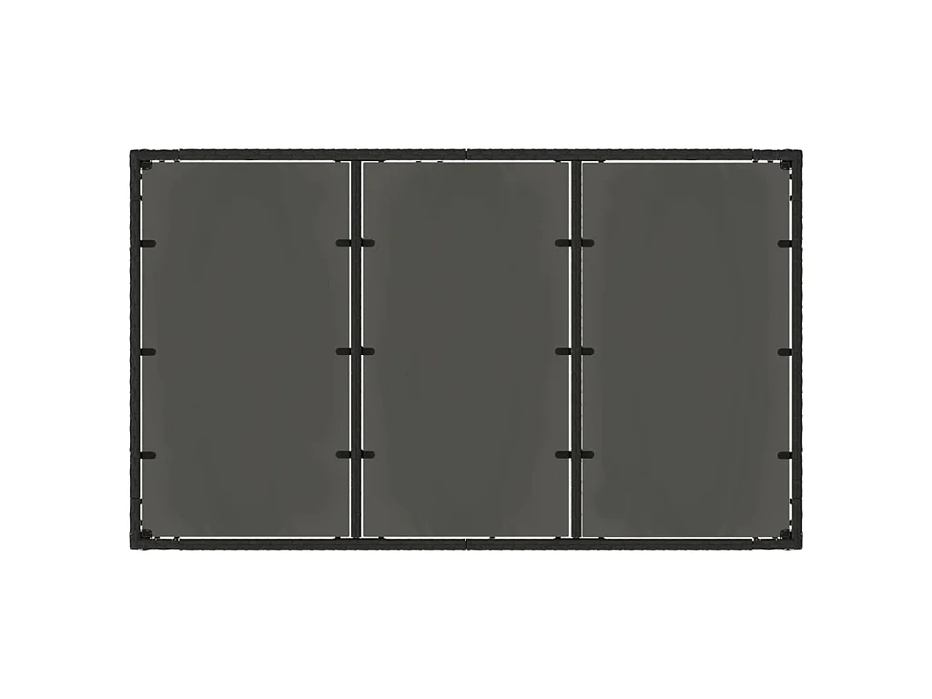 Michiel  Tuintafel met glazen blad 150x90x75 cm poly rattan zwart