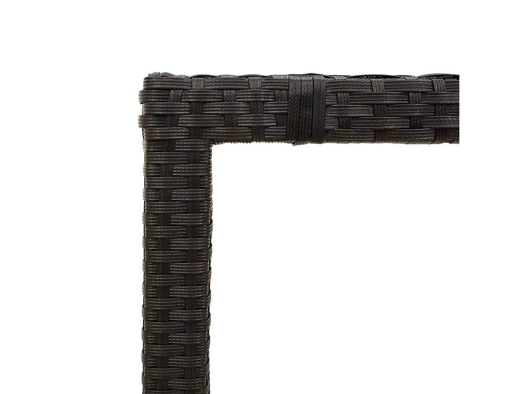 Michiel  Tuintafel met glazen blad 150x90x75 cm poly rattan zwart
