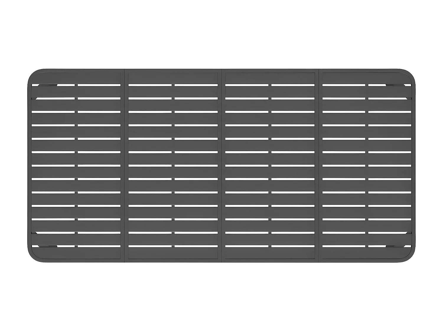 Fairbanks  Tuintafel 200x100x71 cm staal antracietkleurig