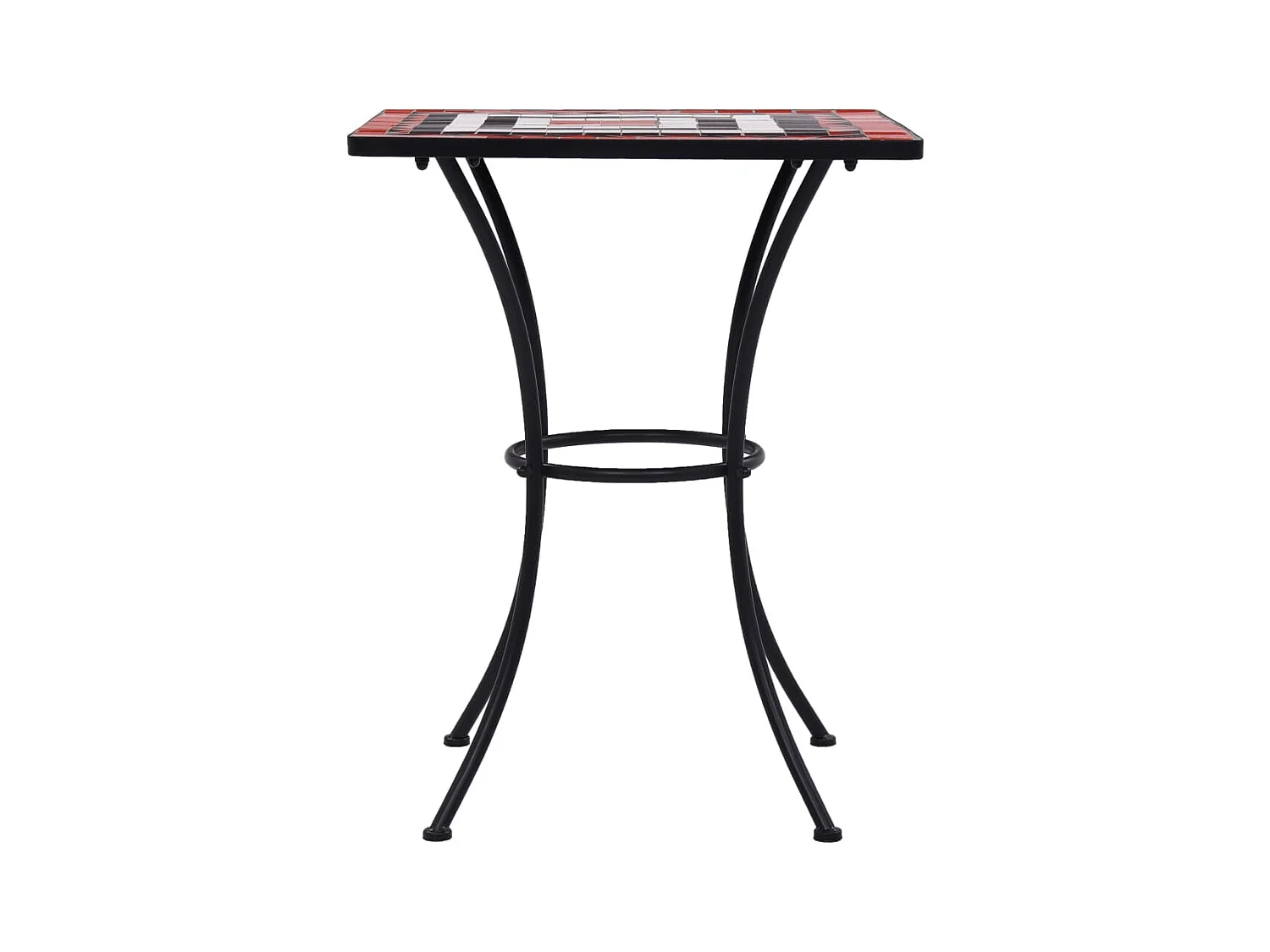 Michael Alan  Bistrotafel mozaïek 60 cm keramiek terracottakleurig en wit