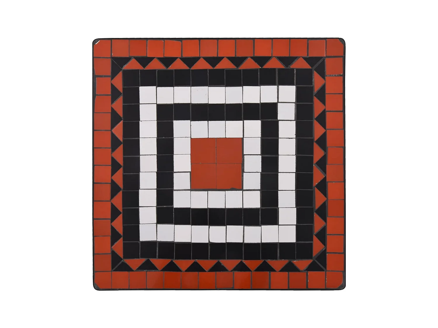 Michael Alan  Bistrotafel mozaïek 60 cm keramiek terracottakleurig en wit