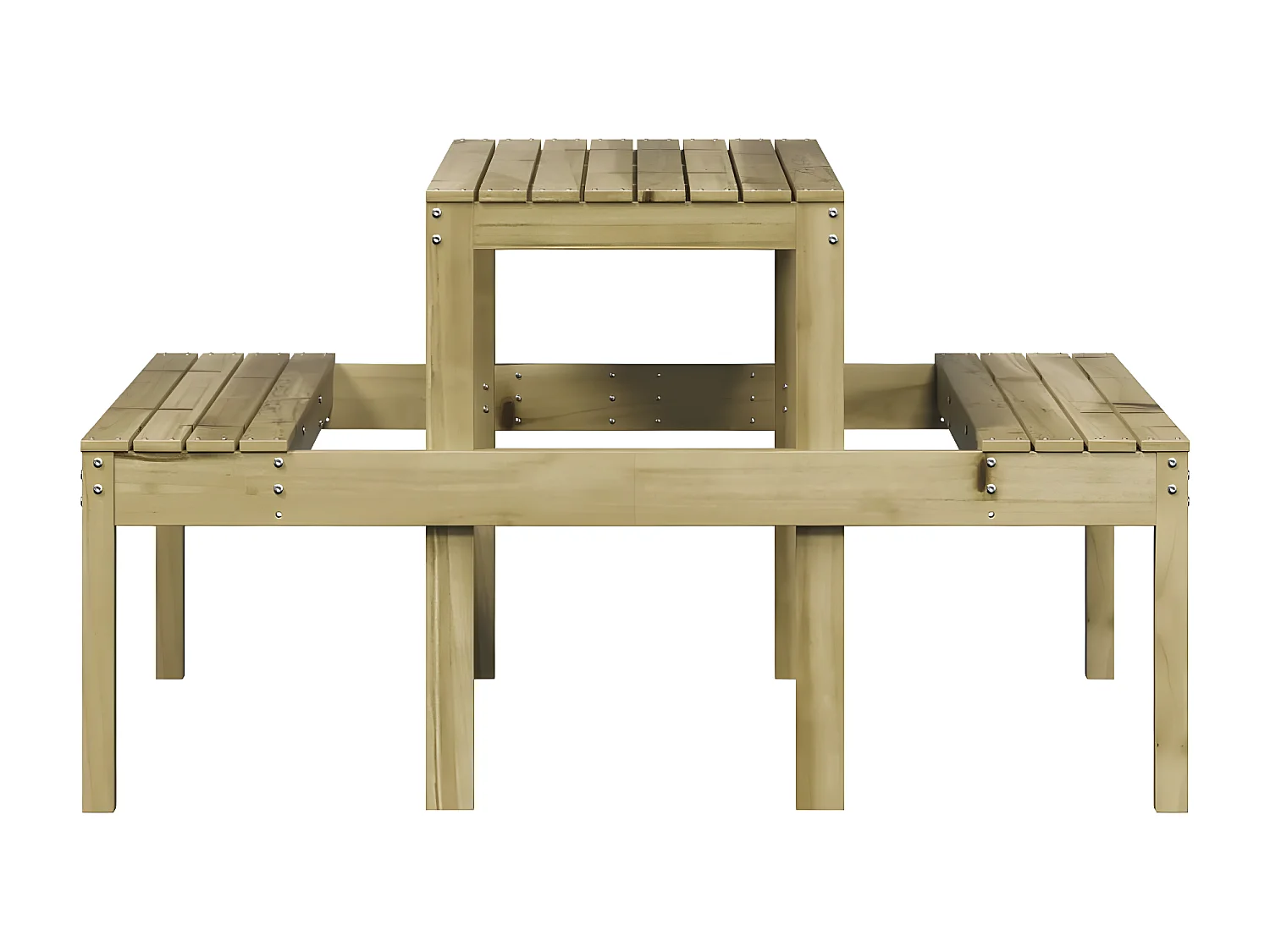 Horrin  Table de pique-nique 110x134x75 cm bois de pin imprégné