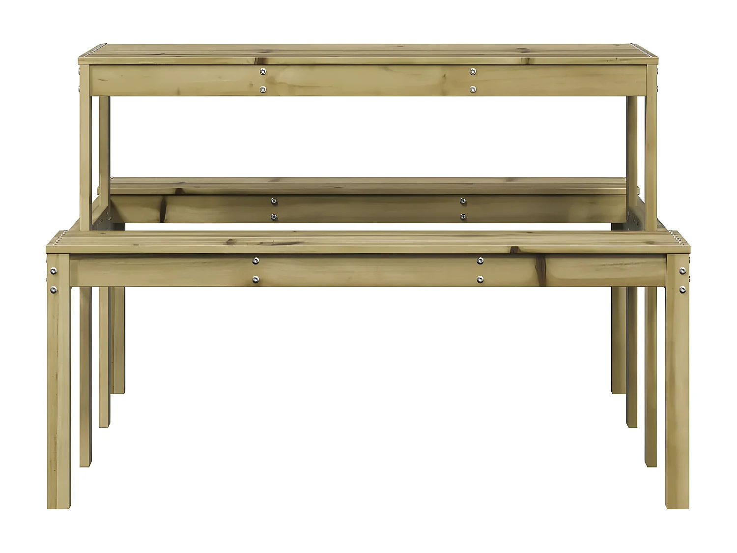 Horrin  Table de pique-nique 110x134x75 cm bois de pin imprégné