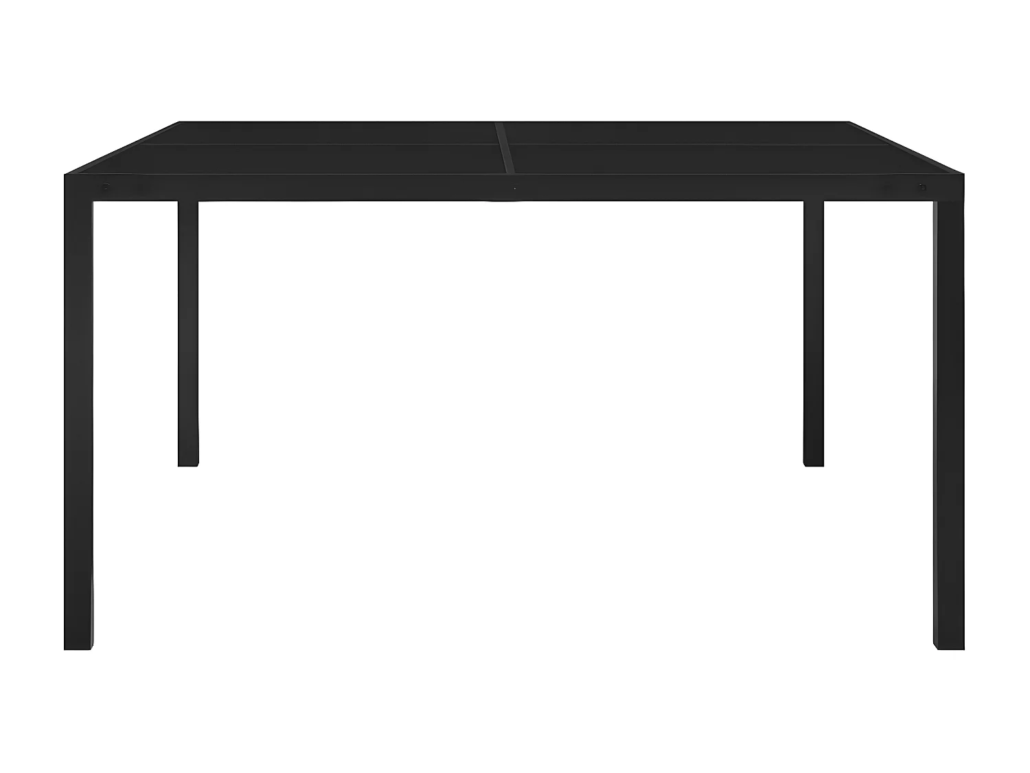 Garden Furniture -  Tuintafel 130x130x72 cm staal en glas zwart