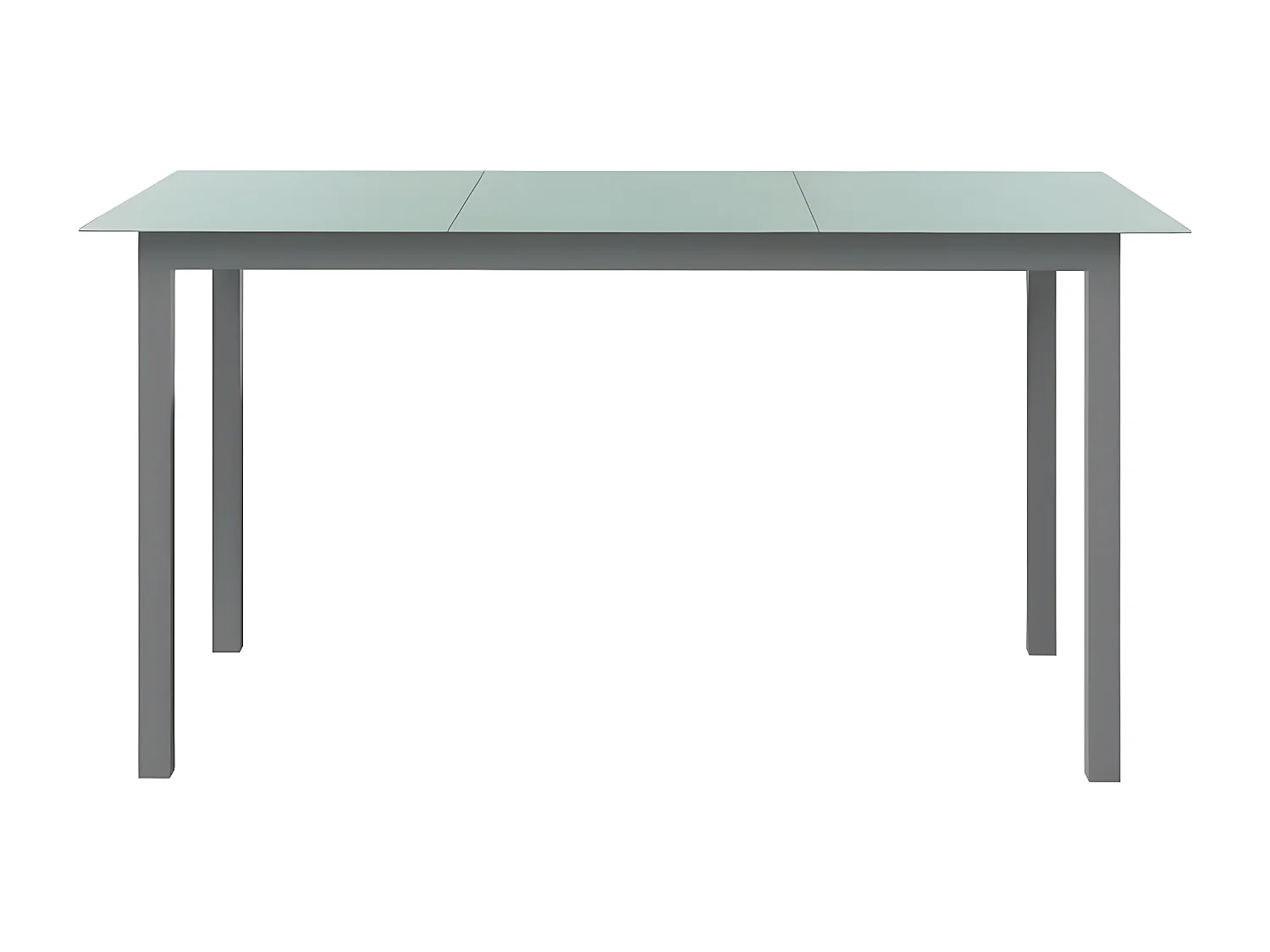 Batesville  Table de jardin Gris clair 150x90x74 cm Aluminium et verre