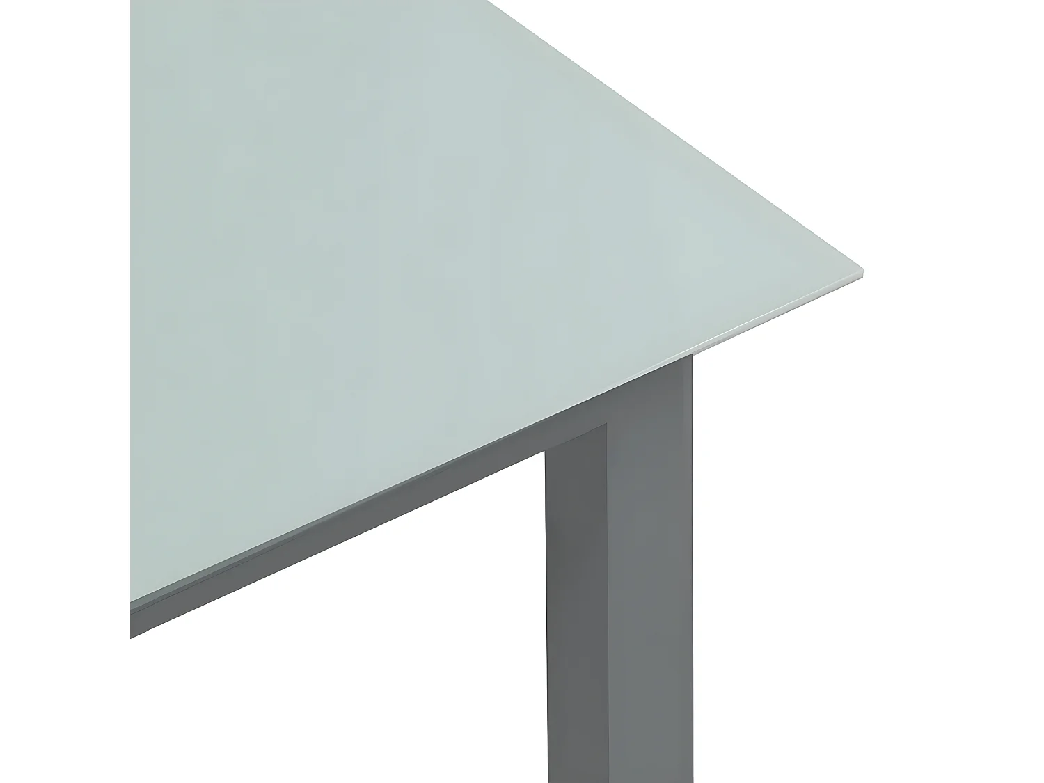 Batesville  Table de jardin Gris clair 150x90x74 cm Aluminium et verre