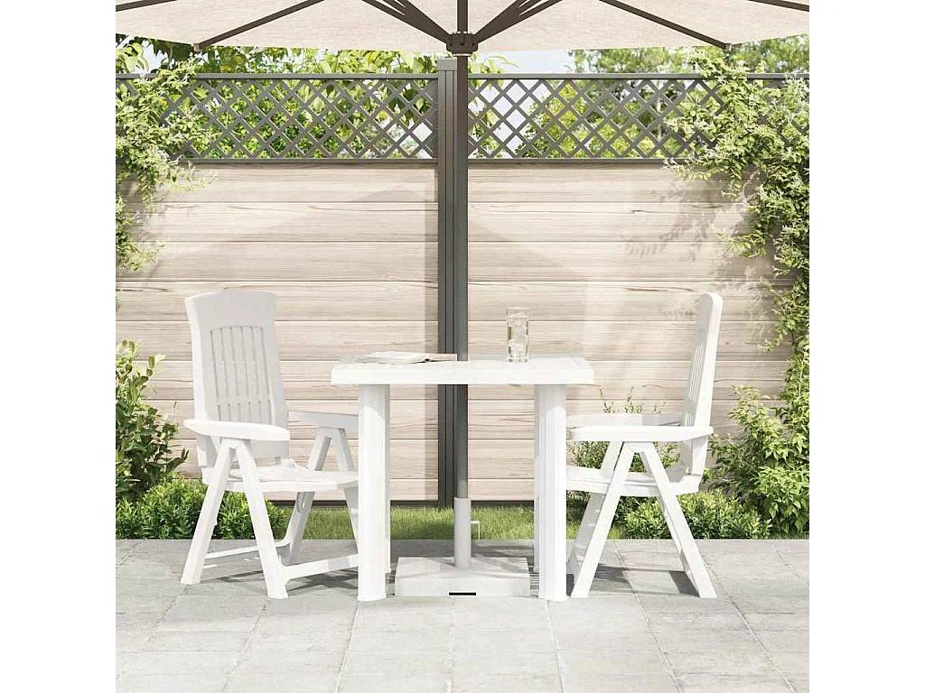 Claire-Evelyne  Table de jardin Blanc 80x75x72 cm Plastique