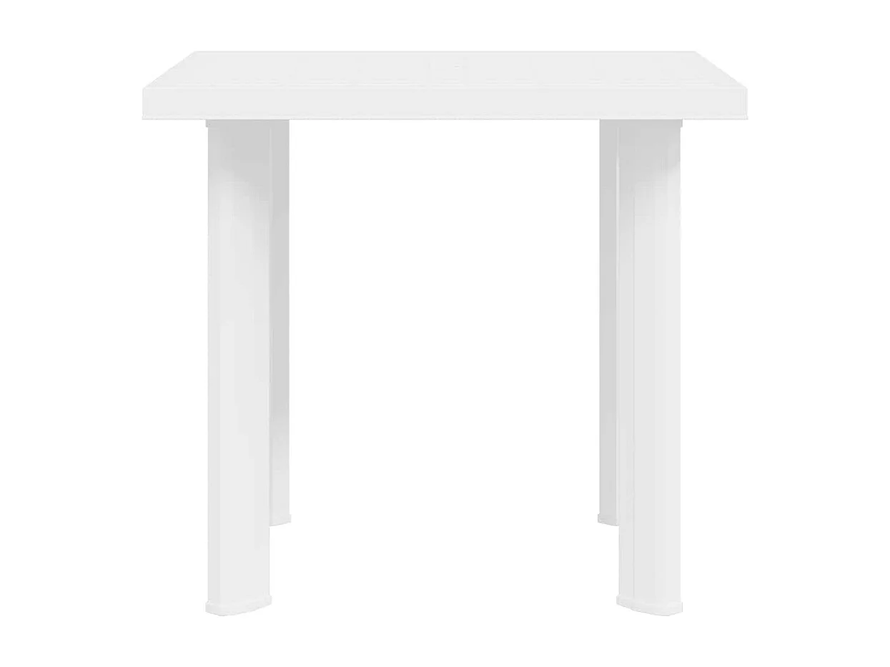 Claire-Evelyne  Table de jardin Blanc 80x75x72 cm Plastique
