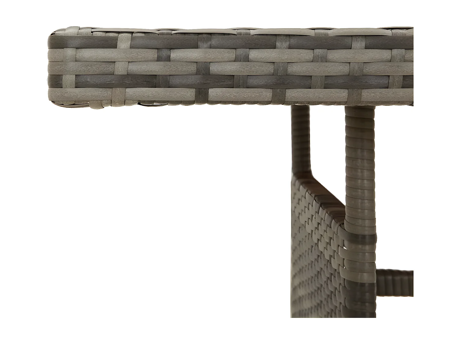 Claude  Tuintafel 160x70x72 cm poly rattan en massief acaciahout grijs