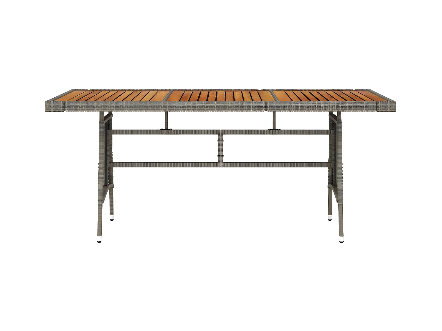 Claude  Table de jardin Gris 160x70x72 cm Résine tressée et acacia
