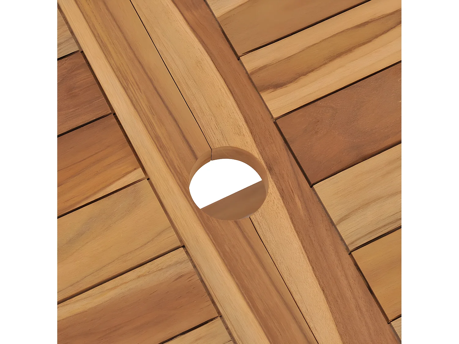 Warrenville  Tavolo Pieghevole da Giardino 120x70x75 cm in Massello di Teak