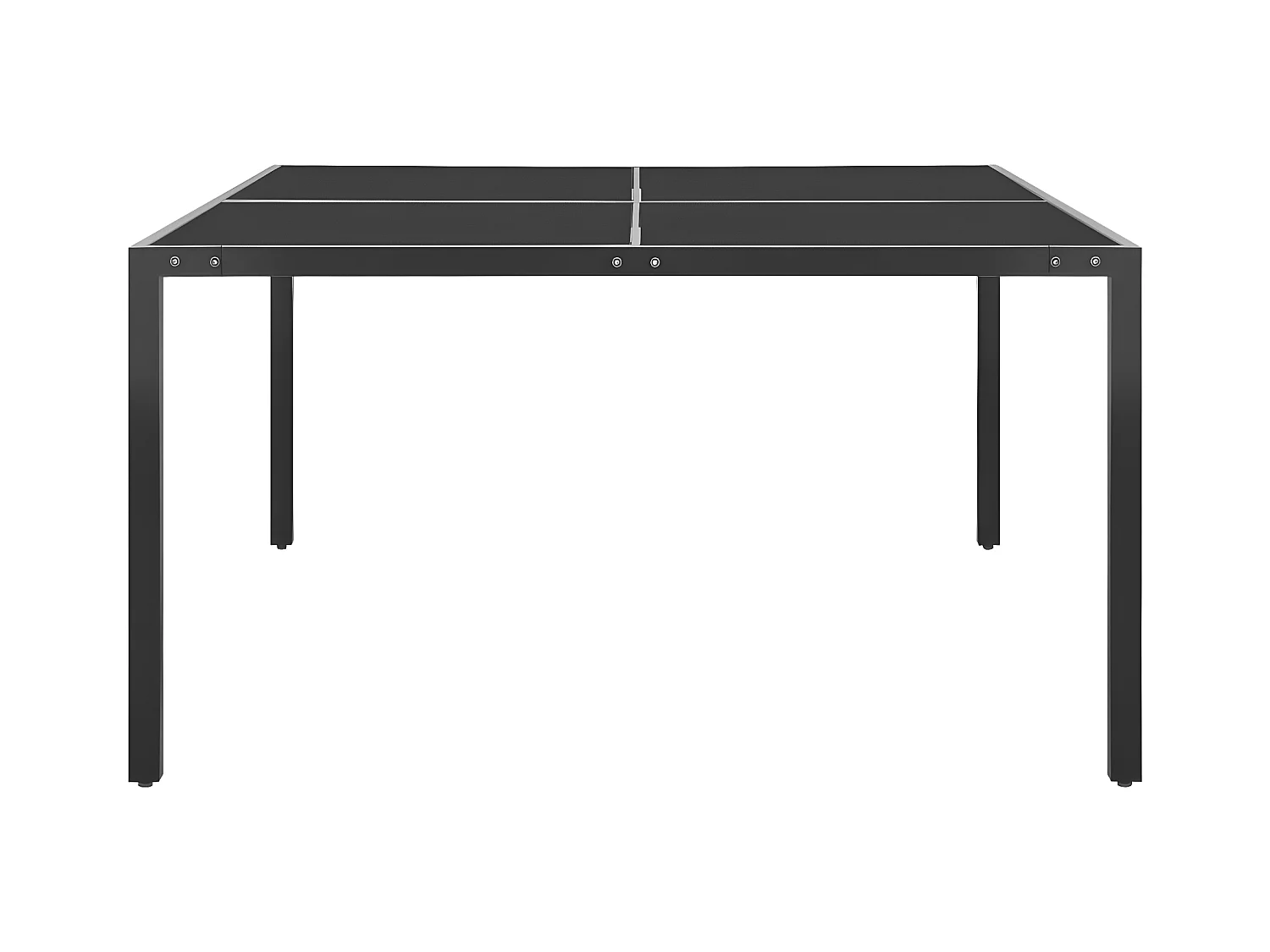 Garden Furniture -  Table de jardin Anthracite 130x130x72 cm Acier et verre